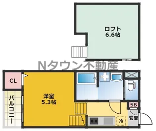 1Kの間取り画像