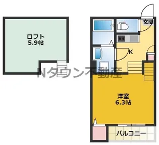 ミリオン 中村本町【1階】の間取り