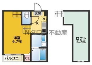 セレーナ中村【2階】の間取り
