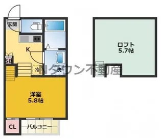 ルシエルメゾネット志賀本通【1階】の間取り