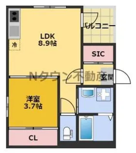 ウイング志賀【3階】の間取り