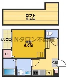 ハーモニーテラス志賀町Ⅳ【2階】の間取り