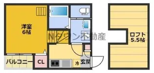 1Kの間取り画像