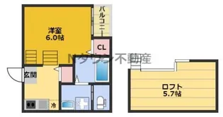 1Kの間取り画像
