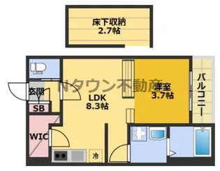 ハーモニーテラスティーエイチ【1階】の間取り