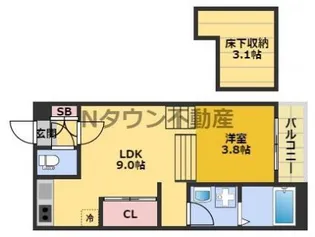ハーモニーテラス上石川町Ⅲ【1階】の間取り