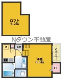 ルークス名古屋Ⅱ【2階】の間取り