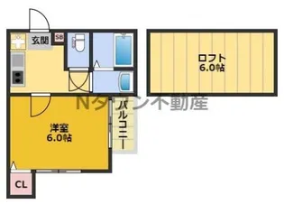 シャトー塩池【2階】の間取り