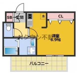 プレサンス金山グリーンパークス【8階】の間取り