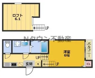 ウェストコート草薙【2階】の間取り