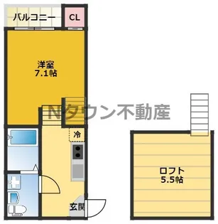 La Mer Bleu【202号室】の間取り