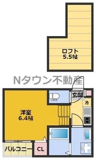 1Kの間取り画像