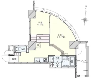 レジデンスT・L新栄【9階】の間取り