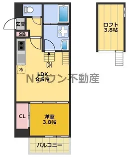 ハーモニーテラス円明町【2階】の間取り