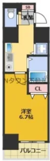 ライジングコート名古屋駅南【8階】の間取り