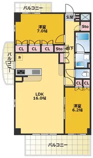 サムティレジデンス名城公園 【2階】の間取り