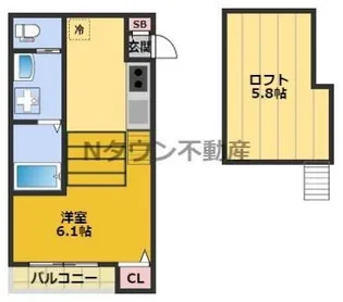 1Kの間取り画像