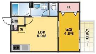 ルミエール新堀町【2階】の間取り
