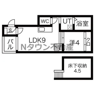 志賀本通ヒルズ【1階】の間取り