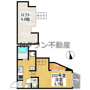 RIZESTルクシア【2階】の間取り