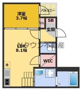 プライムパークス名駅西【3階】の間取り
