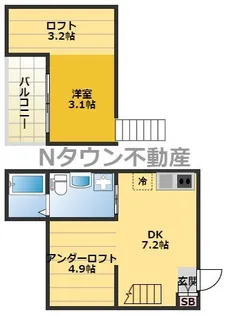 サンエイブリッジI【203号室】の間取り