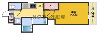 エステムコート名古屋平安通クチュール【8階】の間取り