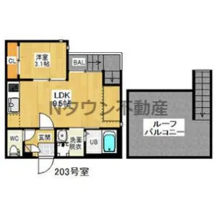 Grandtic Cuore【203号室】の間取り