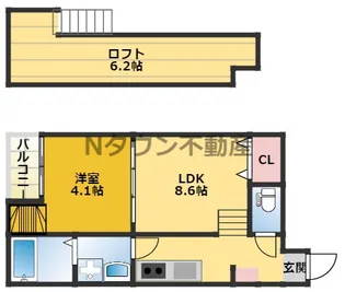 スクーデリア【1階】の間取り
