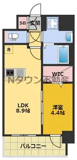 メイクスWアート今池Ⅲ【5階】の間取り