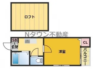 ハーモニアめいらく【101号室】の間取り