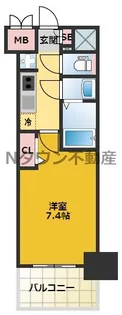 プレサンス ジェネ 新栄町駅前 葵【10階】の間取り
