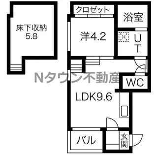 ミレニア栄生【1階】の間取り