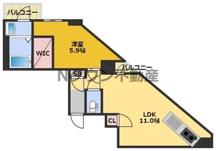 SK BUILDING-501【C903号室】の間取り