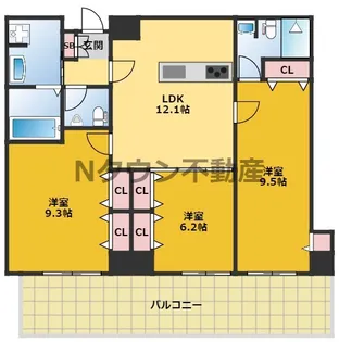 さくらHills NISHIKI Platinum Residence【14階】の間取り