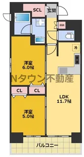 プレサンスロジェ泉【8階】の間取り