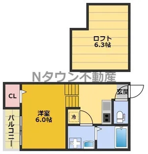 ハーモニーテラス生駒町Ⅱ【1階】の間取り