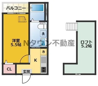 1Kの間取り画像