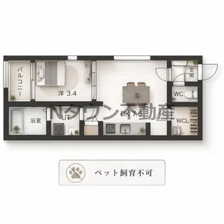 イルフィオーレ【301号室】の間取り
