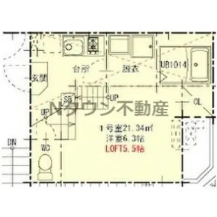 ハーモニーテラス栄イースト【1階】の間取り