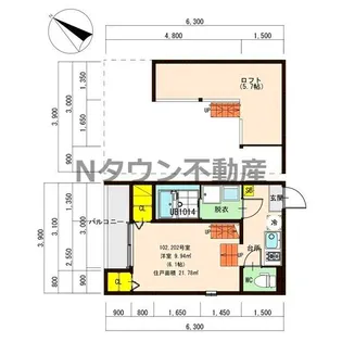 ハルメゾン【202号室】の間取り