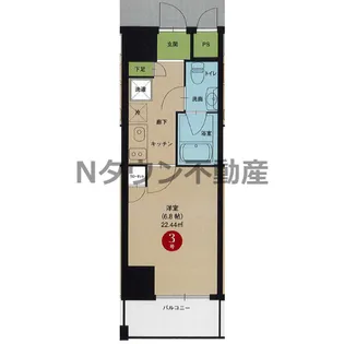 エルザビル名古屋駅前【8階】の間取り