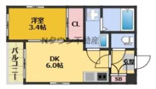 BRIX児玉浄心【1階】の間取り