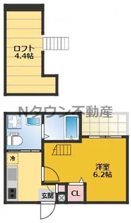 アロウ中小田井【103号室】の間取り