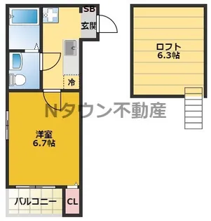 エバンフォート【1階】の間取り