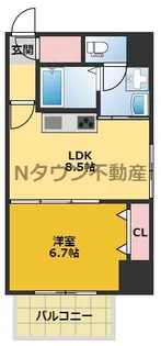 1LDKの間取り画像