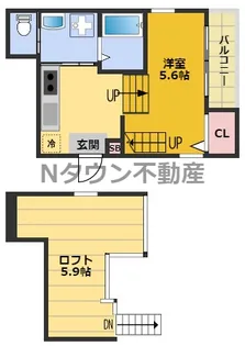 ハーモニーテラス黒門町【1階】の間取り
