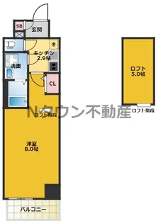 エステムコート名古屋栄デュアルレジェンド【4階】の間取り