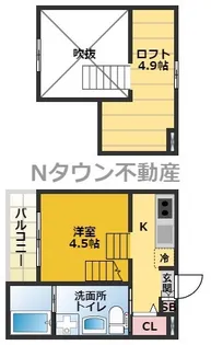 Tom'sTenement3(トムズテネメントスリー)【2階】の間取り