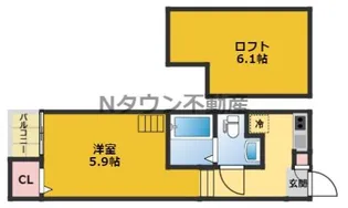 1Kの間取り画像